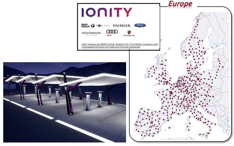 Ya se puede acceder al mapa de Ionity, la red europea de recarga ultrarrápida